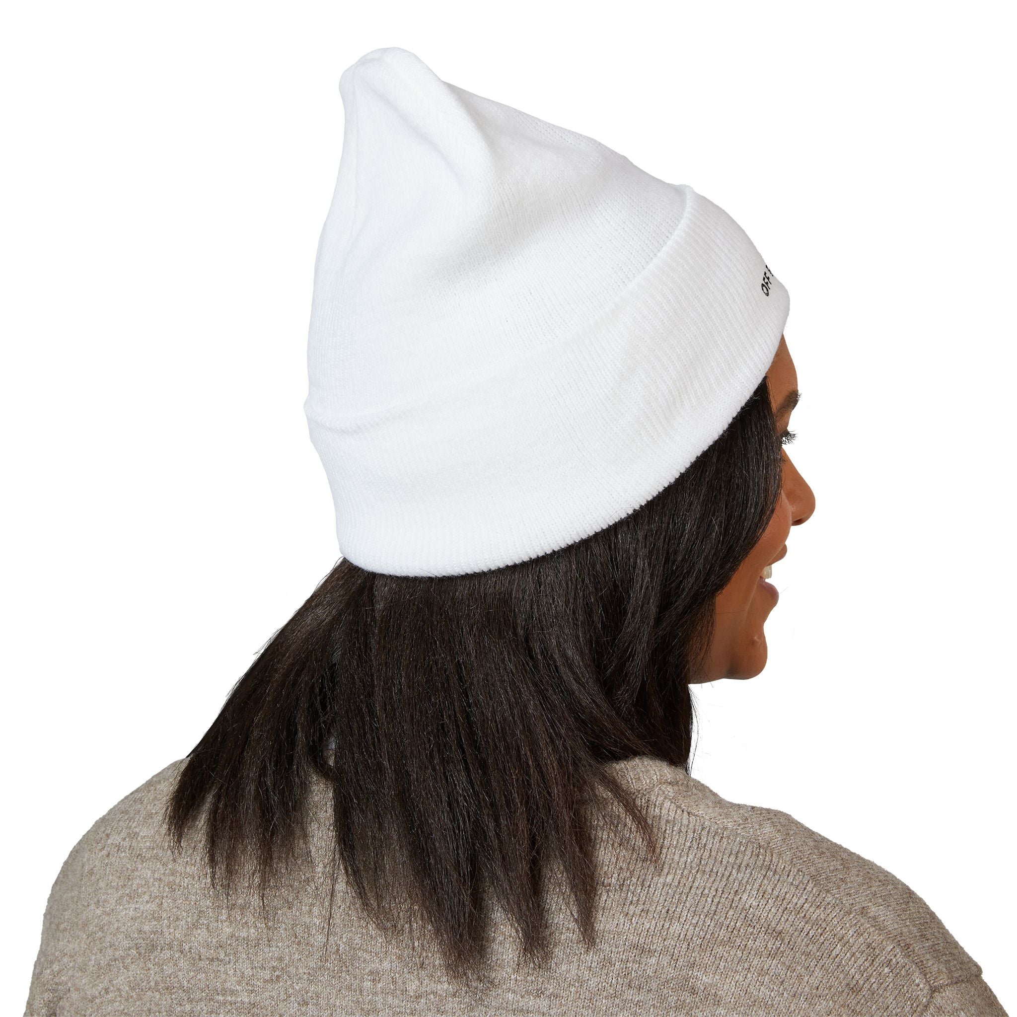 Classic Beanie — Embroidered Bigfoot (White)