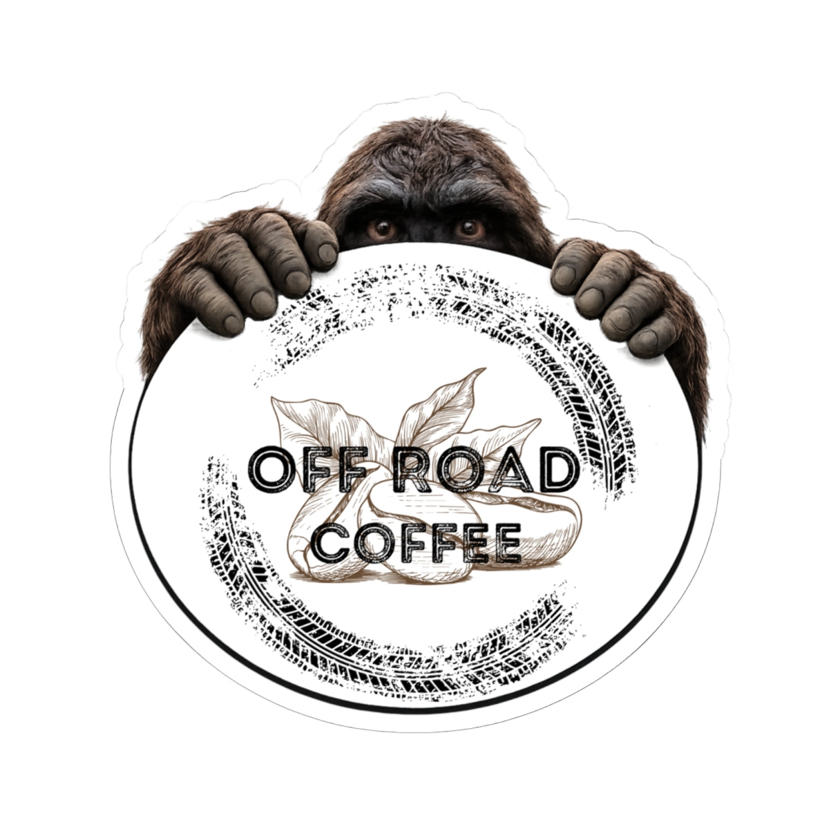 Bigfoot Logo Sticker (White)