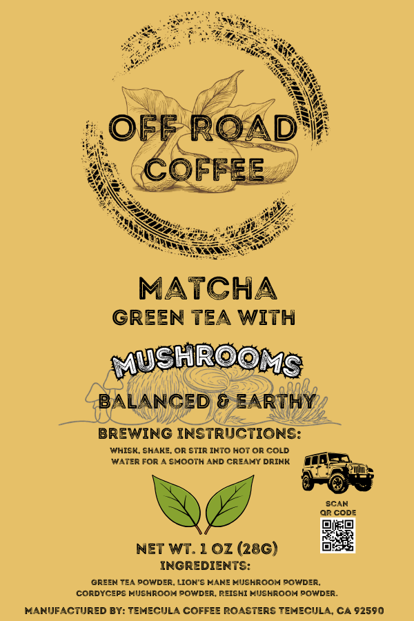 Matcha Green Tea with Mushrooms