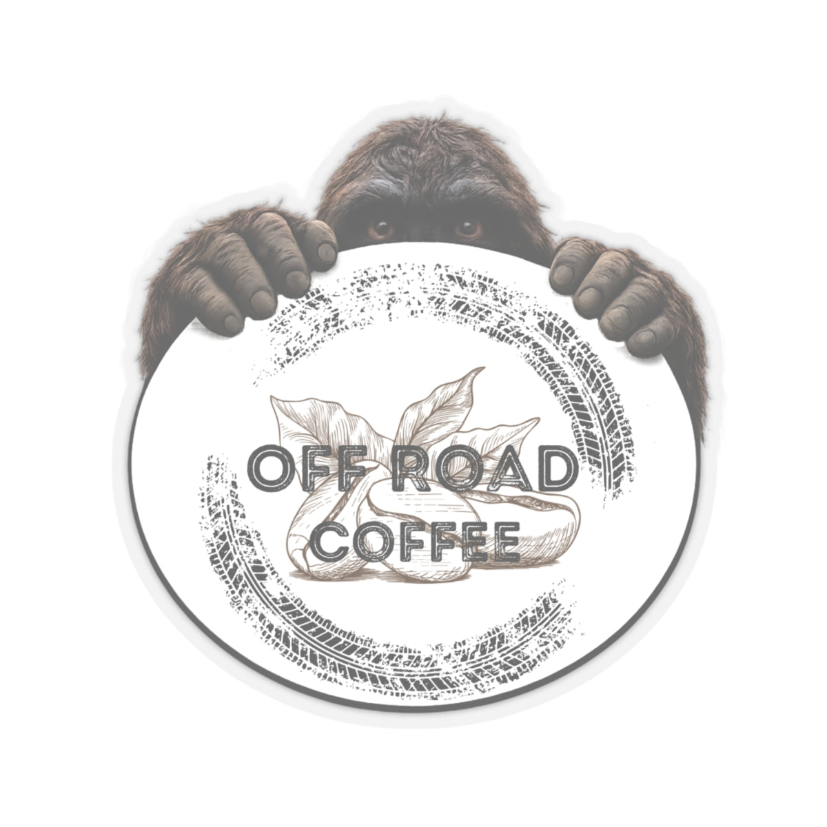 Bigfoot Logo Sticker (White)