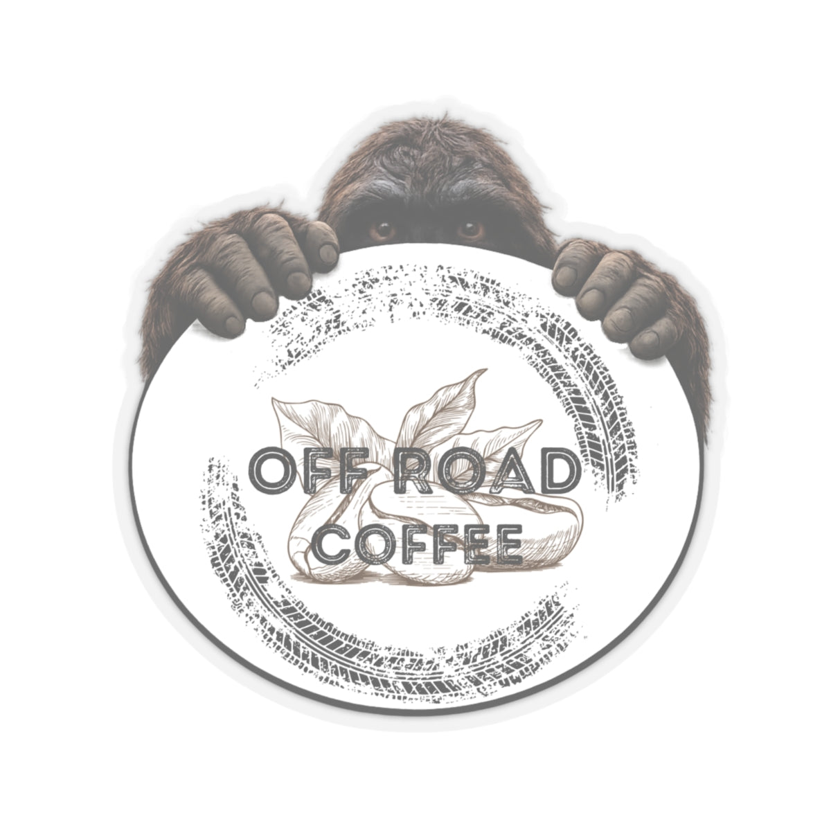 Bigfoot Logo Sticker (White)